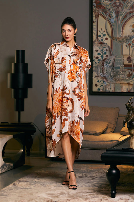 GOE Snake printed kaftan shirt (C)