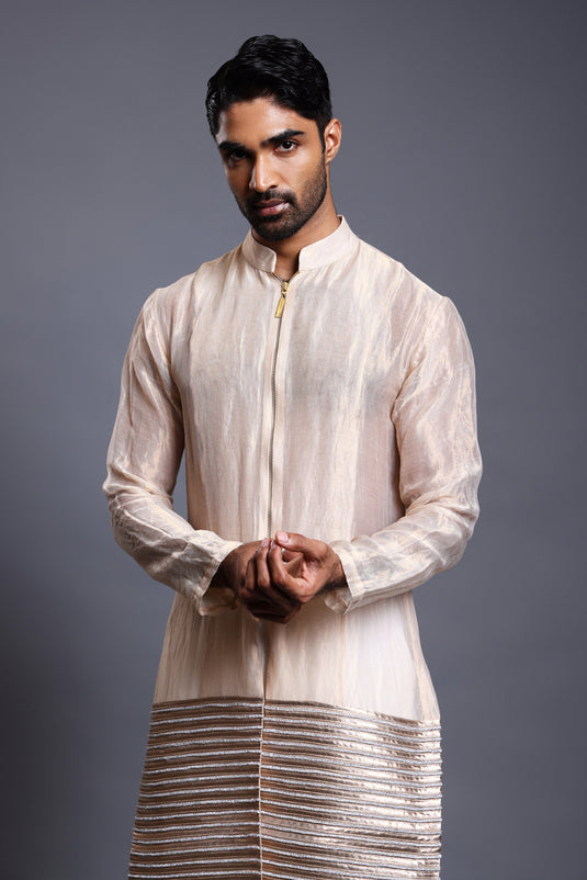 CF rope kurta ivory