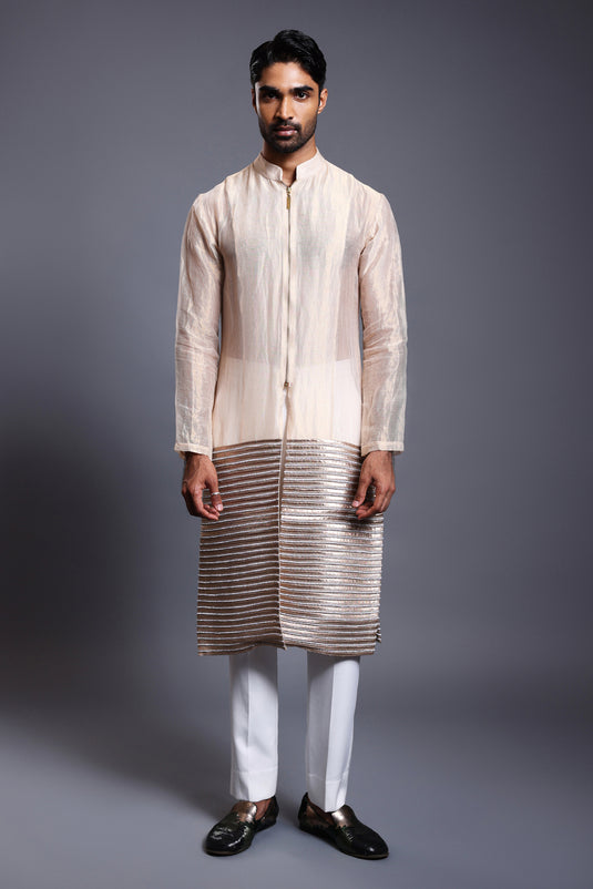 CF rope kurta ivory