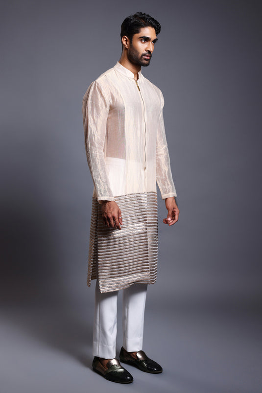 CF rope kurta ivory