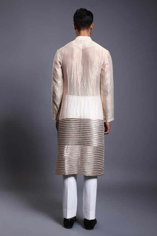 CF rope kurta ivory