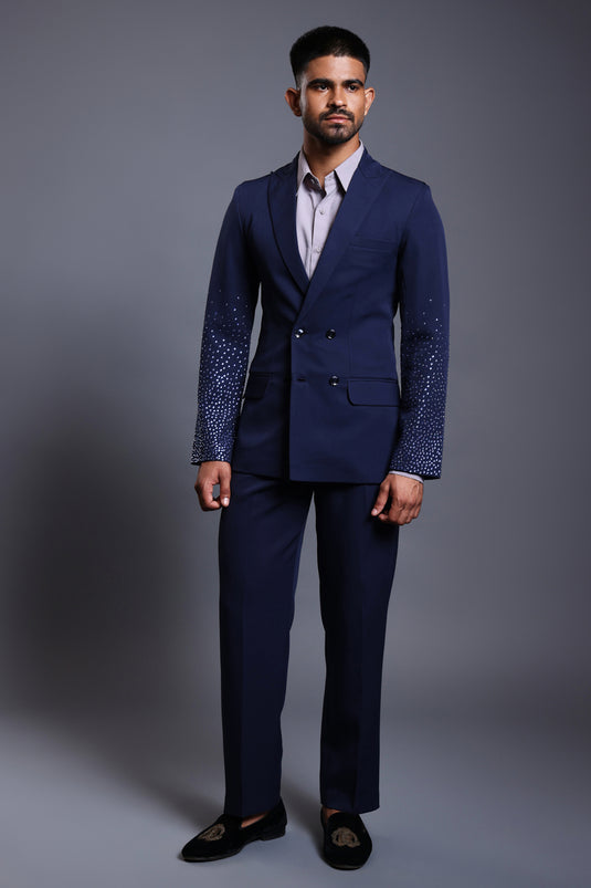 CF crystal gradient suit navy