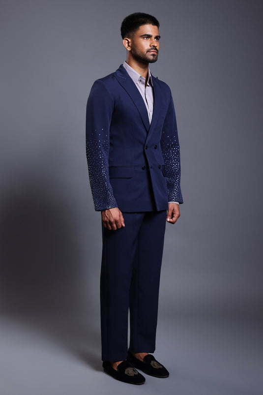 CF crystal gradient suit navy