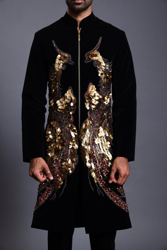 CF phoenix sherwani black