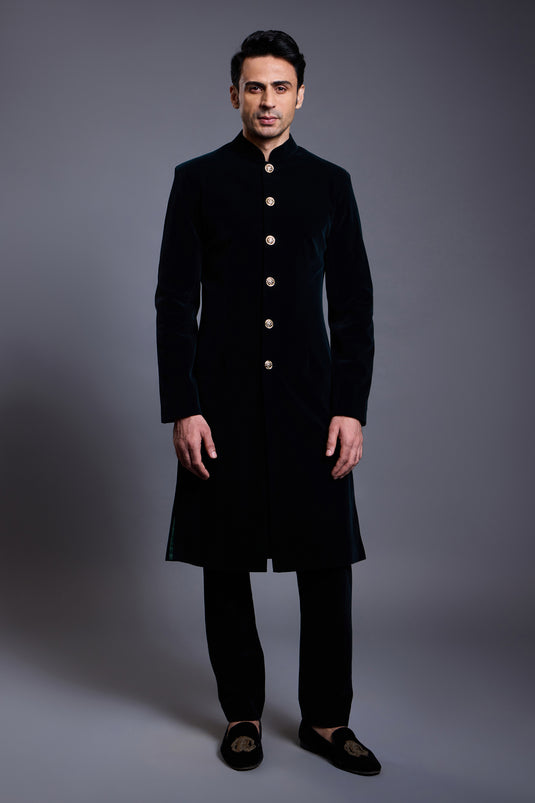 CF classic sherwani navy