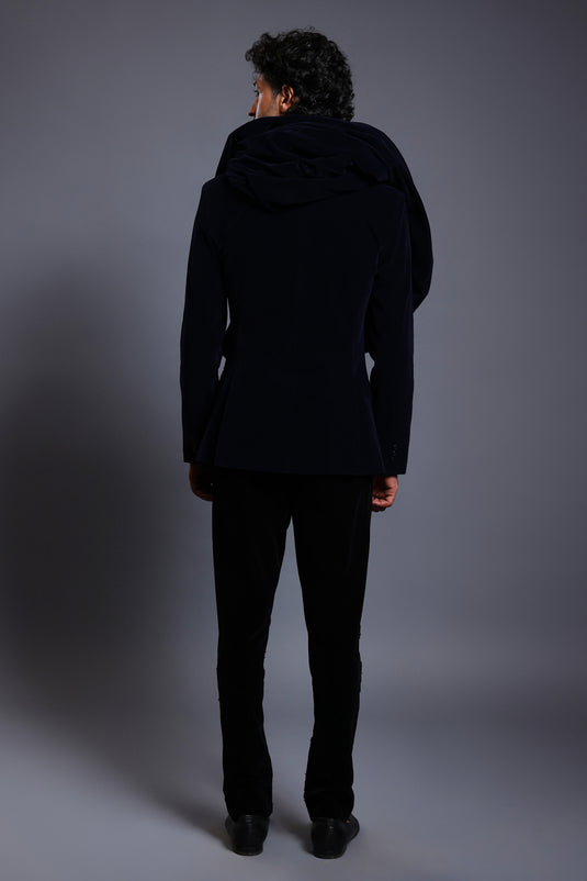 CF deconstructed stole suit navy