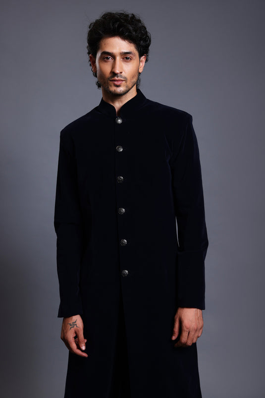 CF classic sherwani black