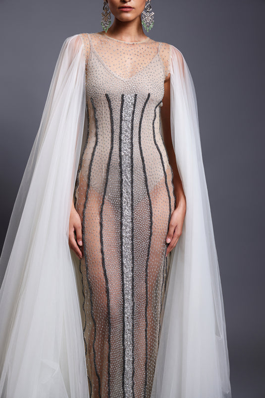 CF gradient gown ivory