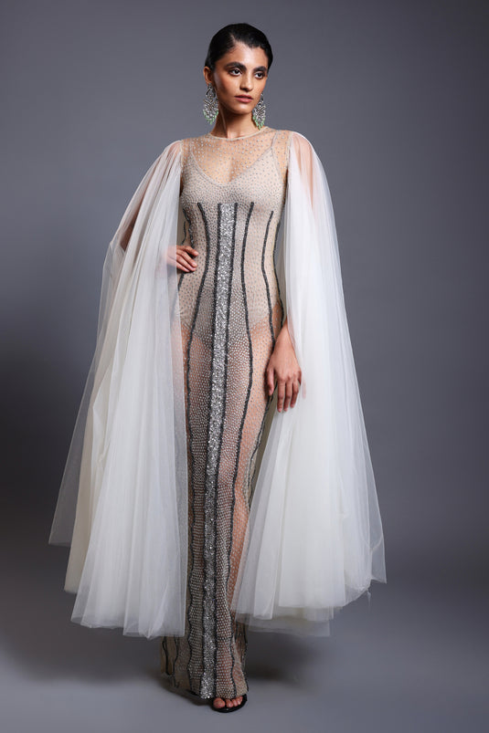 CF gradient gown ivory