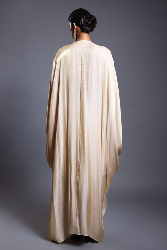 CF pleated drape kaftan ivory