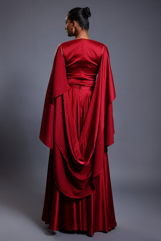 CF gradient gown red