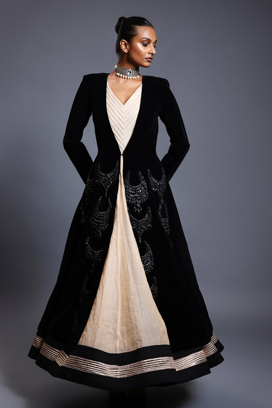 CF anarkali black-gold