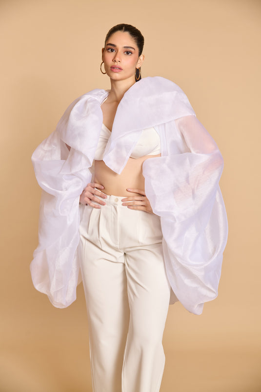 Spectrum sheer bauble opera jacket