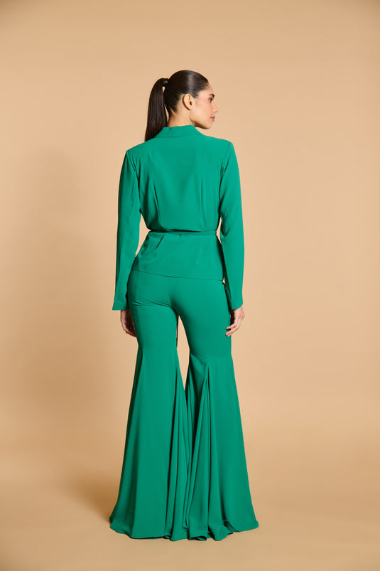 Spectrum bell bottom suit green