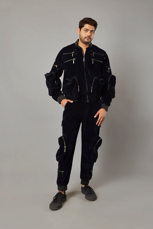 Ultra-Luxe Combat Joggers Navy Him