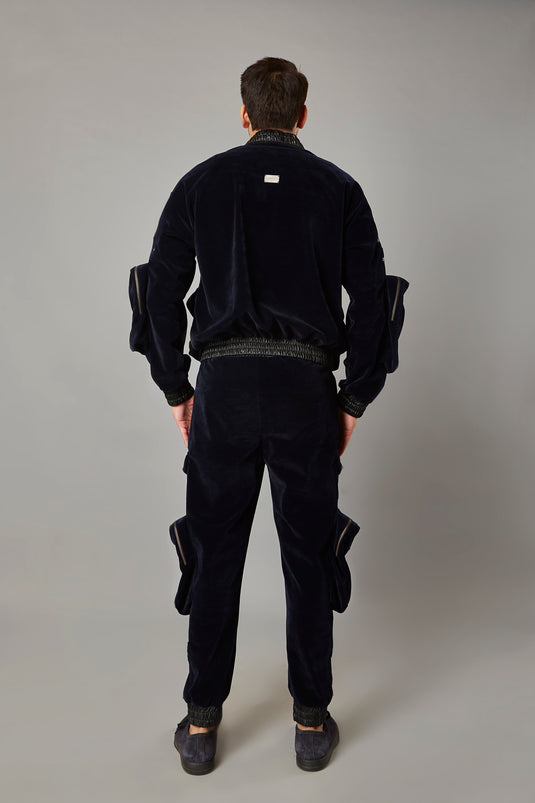 Ultra-Luxe Combat Joggers Navy Him